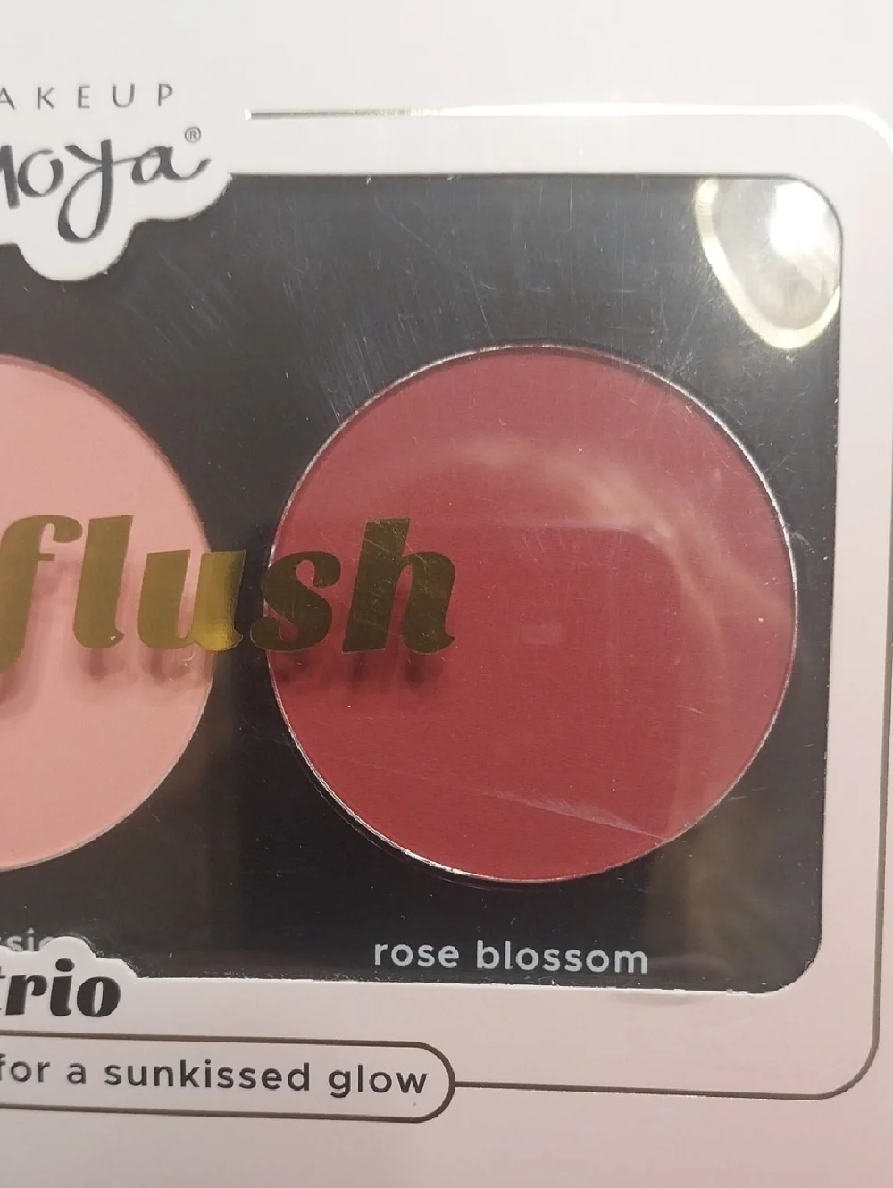 Cherimoya Max Makeup NIB Cheek Flush Blush Trio Palette Peach Pink Rose